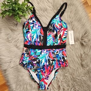 New Jantzen Womens One Piece Colourful Swimsuit